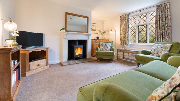The sitting room at Bridge Farm Cottage, Suffolk